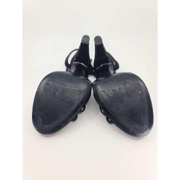 Prada Vintage Black Suede Mary Jane Strappy Ankle Sandals Size 38 - Picture 6 of 6